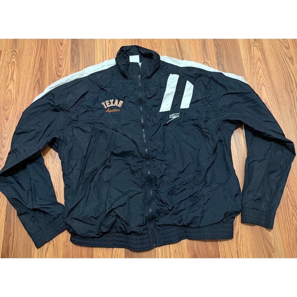 Speedo Jacket Mens Large Texas Aquatics Full Zip Windbreaker USA